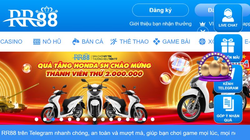 Đăng ký 1 Cá cược game bài ăn tiền đỉnh cao cùng RR88 mỗi ngày