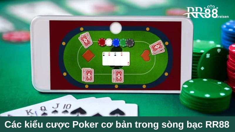 Poker: Game live casino thưởng khủng, ăn khách nhất RR88 3 Các kiểu cược Poker cơ bản trong sòng bạc RR88