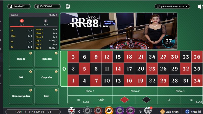 Roulette: Game cược dễ chơi dễ hốt bạc cho gà mờ tại RR88 1 Roulette - Trò chơi Cò quay may mắn thưởng cao tại RR88
