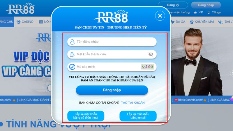 Đăng nhập 3 Thông tin cần để đăng nhập RR88 chơi game