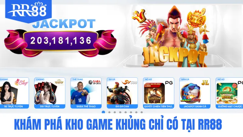 Khám phá kho game khủng chỉ có tại RR88